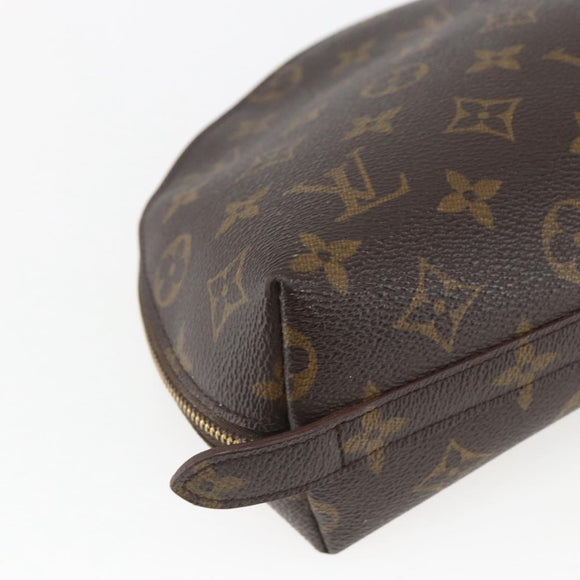 LOUIS VUITTON Monogram Trousse Demi Ronde Cosmetic Pouch M47520 LV Auth ka1872