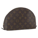 LOUIS VUITTON Monogram Trousse Demi Ronde Cosmetic Pouch M47520 LV Auth ka1872-1
