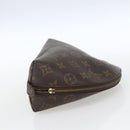 LOUIS VUITTON Monogram Trousse Demi Ronde Cosmetic Pouch M47520 LV Auth ka1872-3