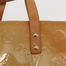 LOUIS VUITTON Monogram Vernis Reade PM Hand Bag Beige M91144 LV Auth ka1876-10