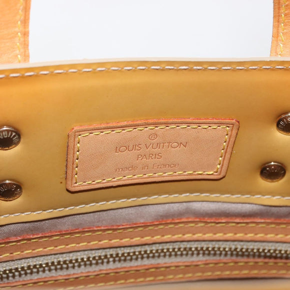 LOUIS VUITTON Monogram Vernis Reade PM Hand Bag Beige M91144 LV Auth ka1876