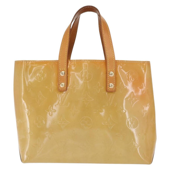 LOUIS VUITTON Monogram Vernis Reade PM Hand Bag Beige M91144 LV Auth ka1876