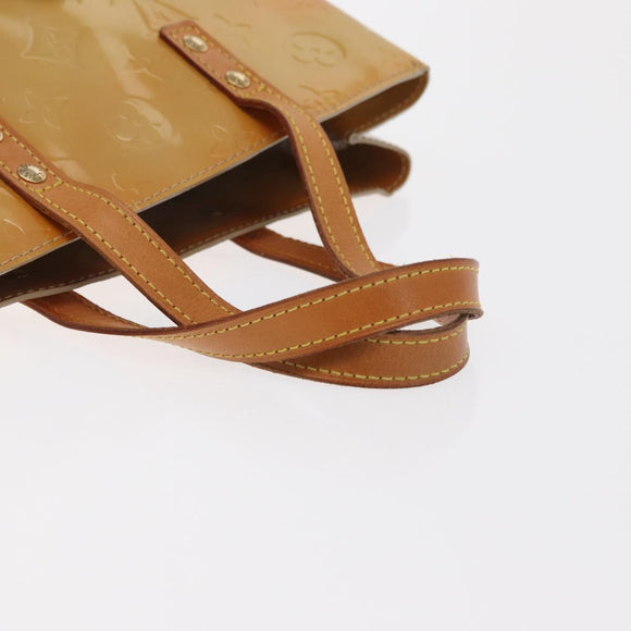 LOUIS VUITTON Monogram Vernis Reade PM Hand Bag Beige M91144 LV Auth ka1876