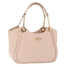 Salvatore Ferragamo Gancini Hand Bag Leather Pink Gold Auth ka1877V-1