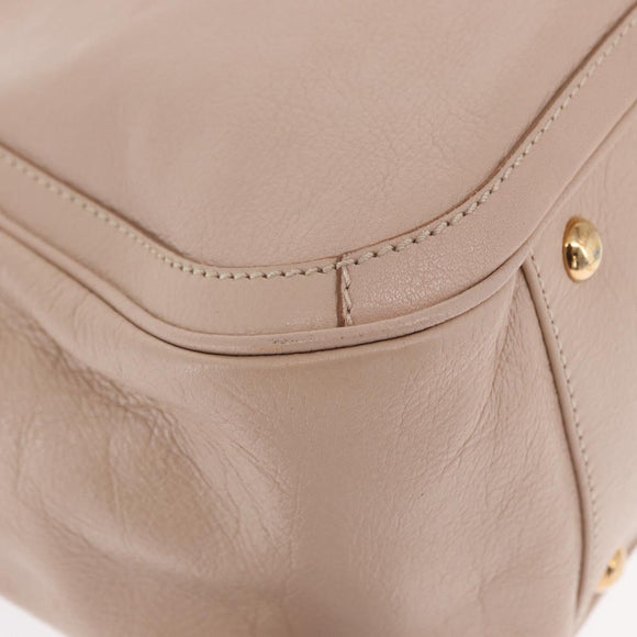 Salvatore Ferragamo Gancini Hand Bag Leather Pink Gold Auth ka1877V
