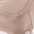 Salvatore Ferragamo Gancini Hand Bag Leather Pink Gold Auth ka1877V-16