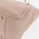 Salvatore Ferragamo Gancini Hand Bag Leather Pink Gold Auth ka1877V-17