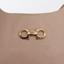 Salvatore Ferragamo Gancini Hand Bag Leather Pink Gold Auth ka1877V-18