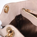 Salvatore Ferragamo Gancini Hand Bag Leather Pink Gold Auth ka1877V-24
