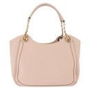 Salvatore Ferragamo Gancini Hand Bag Leather Pink Gold Auth ka1877V-2