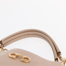 Salvatore Ferragamo Gancini Hand Bag Leather Pink Gold Auth ka1877V-8