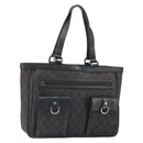 GUCCI GG Canvas Hand Bag Black Silver 268639 Auth ka1878-1