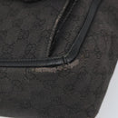 GUCCI GG Canvas Hand Bag Black Silver 268639 Auth ka1878-10