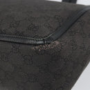 GUCCI GG Canvas Hand Bag Black Silver 268639 Auth ka1878-12
