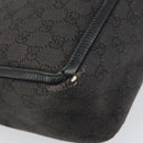 GUCCI GG Canvas Hand Bag Black Silver 268639 Auth ka1878-13