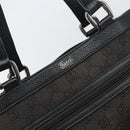 GUCCI GG Canvas Hand Bag Black Silver 268639 Auth ka1878-14