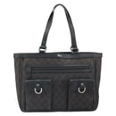 GUCCI GG Canvas Hand Bag Black Silver 268639 Auth ka1878-2
