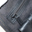 GUCCI GG Canvas Hand Bag Black Silver 268639 Auth ka1878-21