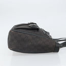 GUCCI GG Canvas Hand Bag Black Silver 268639 Auth ka1878-4