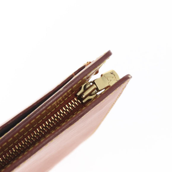 LOUIS VUITTON Epi Pochette Homme Bag Brown Zipangu Gold M52528 LV Auth ka1883
