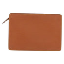 LOUIS VUITTON Epi Pochette Homme Bag Brown Zipangu Gold M52528 LV Auth ka1883-2