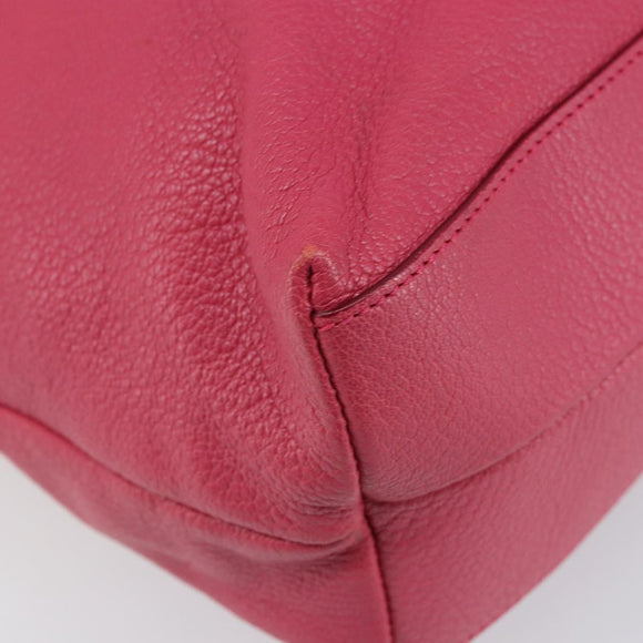 Salvatore Ferragamo Gancini Tote Bag Leather Pink Gold Auth ka1890V