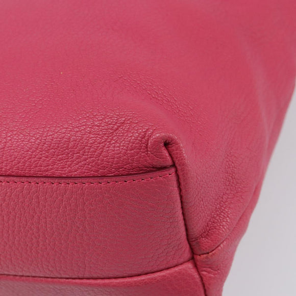 Salvatore Ferragamo Gancini Tote Bag Leather Pink Gold Auth ka1890V