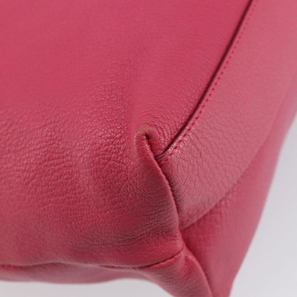 Salvatore Ferragamo Gancini Tragetasche Leder Rosa Gold Auth ka1890V