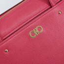 Salvatore Ferragamo Gancini Tote Bag Leather Pink Gold Auth ka1890V-19