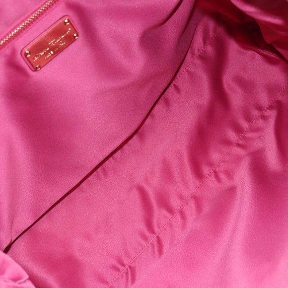 Salvatore Ferragamo Gancini Tote Bag Leather Pink Gold Auth ka1890V