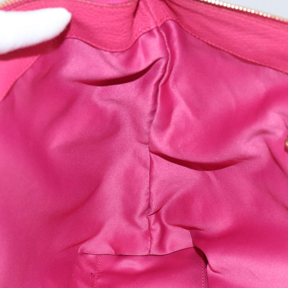 Salvatore Ferragamo Gancini Tragetasche Leder Rosa Gold Auth ka1890V