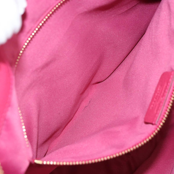 Salvatore Ferragamo Gancini Tragetasche Leder Rosa Gold Auth ka1890V