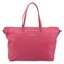 Salvatore Ferragamo Gancini Tragetasche Leder Rosa Gold Auth ka1890V-13