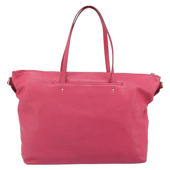 Salvatore Ferragamo Gancini Tragetasche Leder Rosa Gold Auth ka1890V