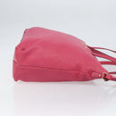 Salvatore Ferragamo Gancini Tote Bag Leather Pink Gold Auth ka1890V-3