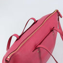 Salvatore Ferragamo Gancini Tote Bag Leather Pink Gold Auth ka1890V-6