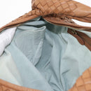 BOTTEGAVENETA INTRECCIATO Shoulder Bag Leather Beige Gold 115654 Auth ka1891SAV-21