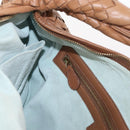 BOTTEGAVENETA INTRECCIATO Shoulder Bag Leather Beige Gold 115654 Auth ka1891SAV-22