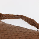 BOTTEGAVENETA INTRECCIATO Shoulder Bag Leather Beige Gold 115654 Auth ka1891SAV-14