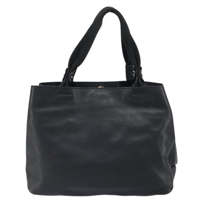 Salvatore Ferragamo Tote Bag Leather Black Silver Auth ka1894 - 0