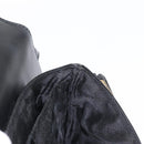 Salvatore Ferragamo Gancini Shoulder Bag Patent leather Gold Black Auth ka1897-18