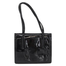 Salvatore Ferragamo Gancini Shoulder Bag Patent leather Gold Black Auth ka1897-2