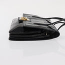 Salvatore Ferragamo Gancini Shoulder Bag Patent leather Gold Black Auth ka1897-3
