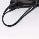 Salvatore Ferragamo Gancini Shoulder Bag Patent leather Gold Black Auth ka1897-7