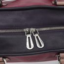 LOEWE anagram Amazona 28 Hand Bag Leather Silver Pink Auth ka1898V-18