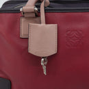 LOEWE anagram Amazona 28 Hand Bag Leather Silver Pink Auth ka1898V-9