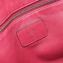LOEWE anagram Amazona 28 Hand Bag Leather Silver Pink Auth ka1898V-20
