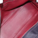 LOEWE anagram Amazona 28 Hand Bag Leather Silver Pink Auth ka1898V-10