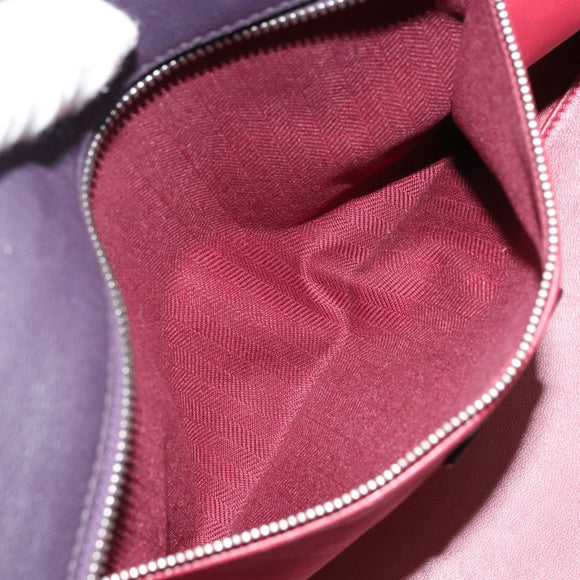 LOEWE anagram Amazona 28 Hand Bag Leather Silver Pink Auth ka1898V