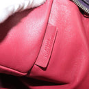 LOEWE anagram Amazona 28 Hand Bag Leather Silver Pink Auth ka1898V-11